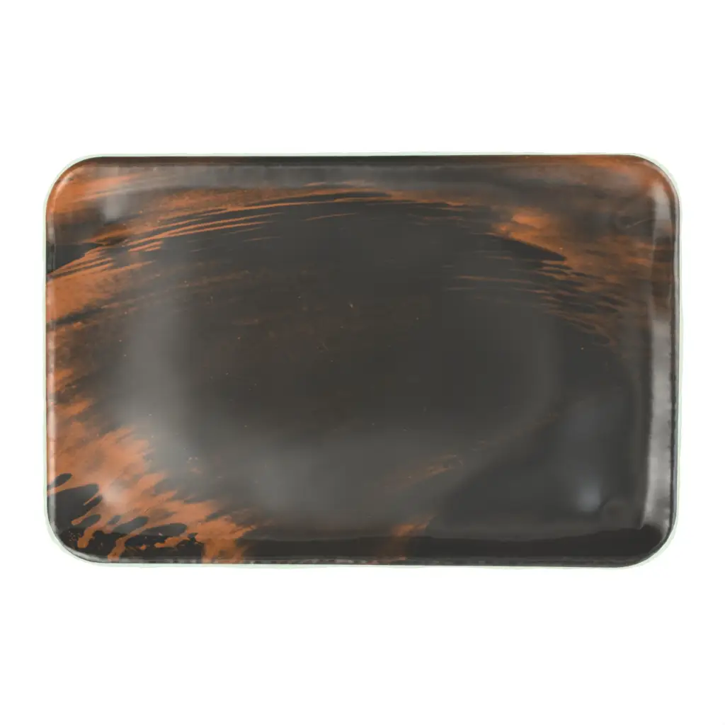 Black Sushi Plate in Dark Gray - Specialty Dinnerware - 3/4 View