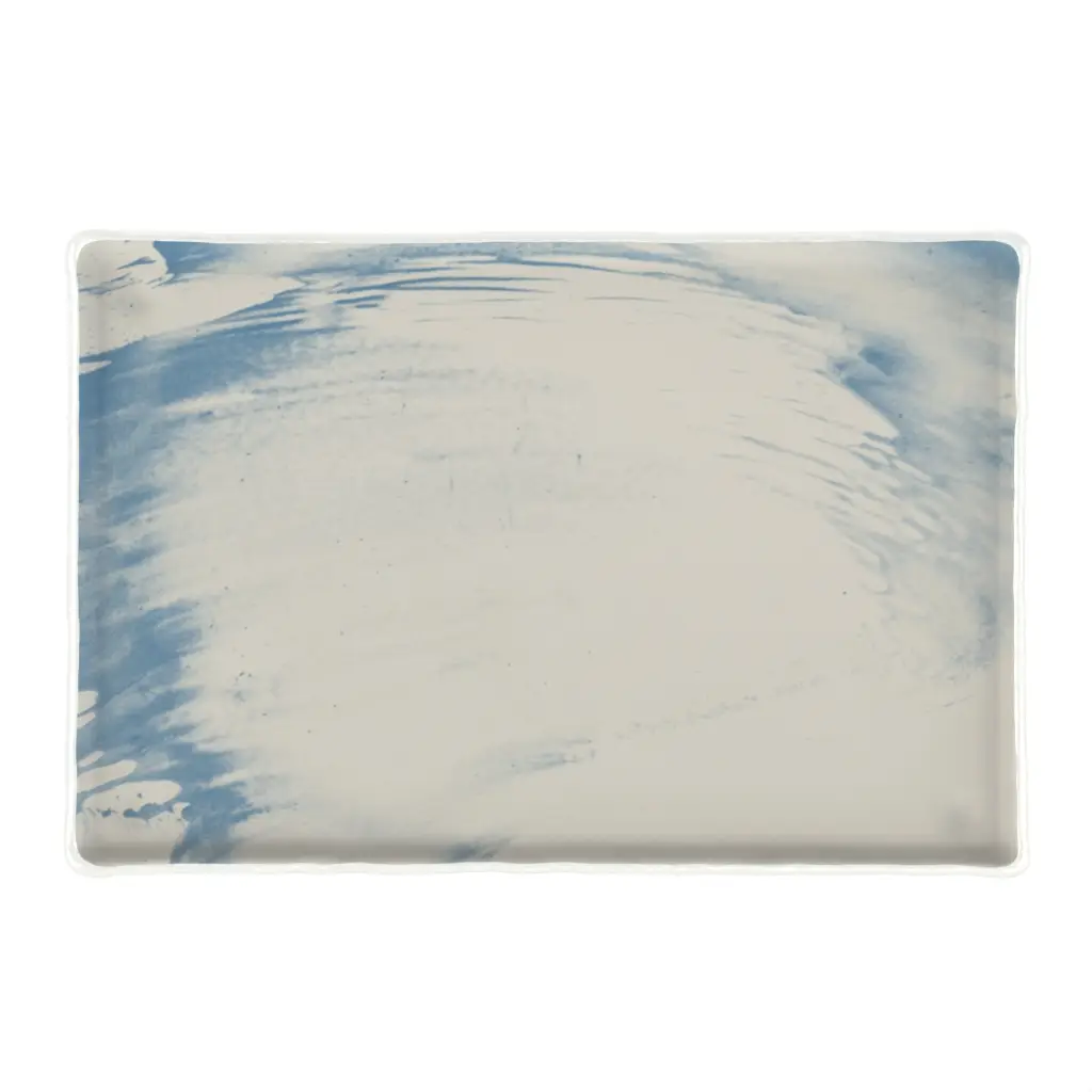 Blue Appetizer Plate in Birch White - Specialty Dinnerware - 3/4 View
