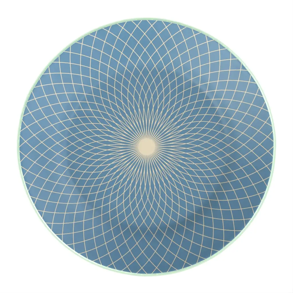 Blue Appetizer Plates - Side Plates | MyGlassStudio - 3/4 View