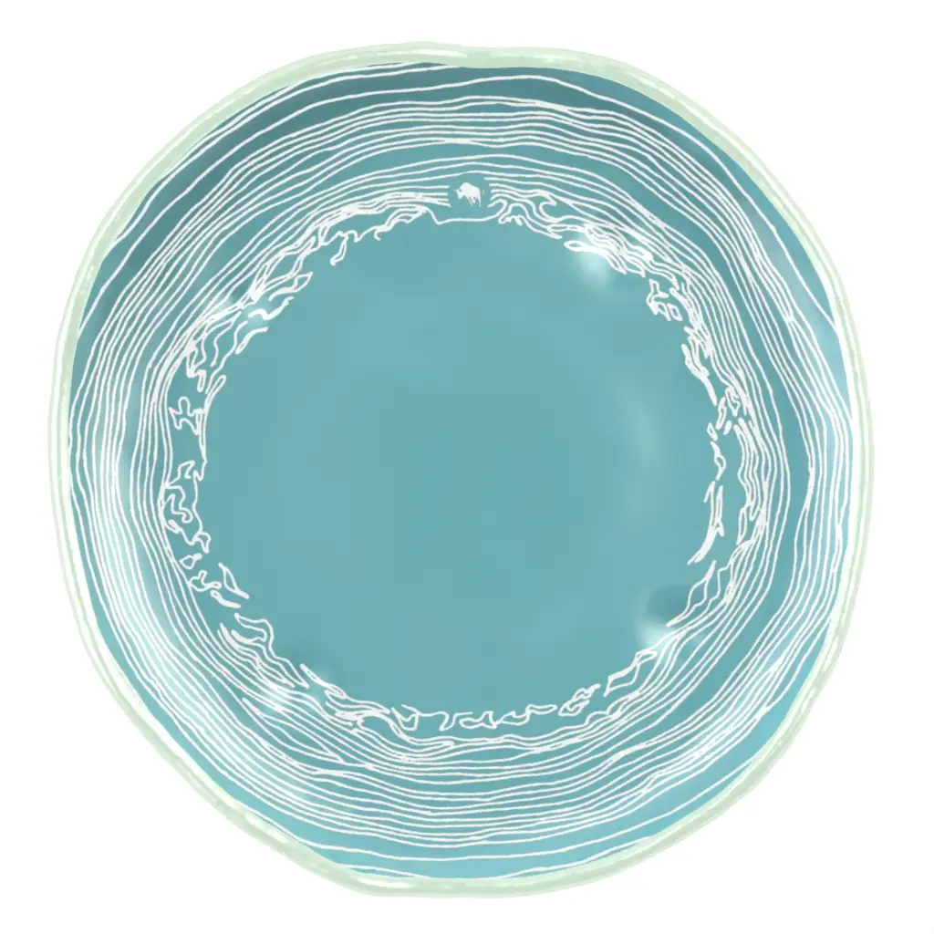 Blue Appetizer Plates - Side Plates | MyGlassStudio - 3/4 View