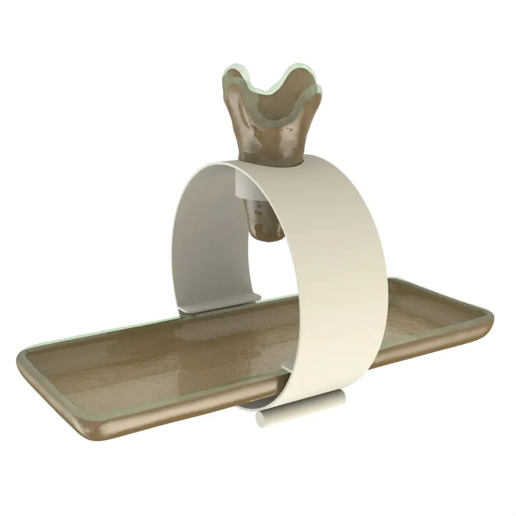 Breadstick Holder in Olive Gray - Table Accessories - 3/4 View