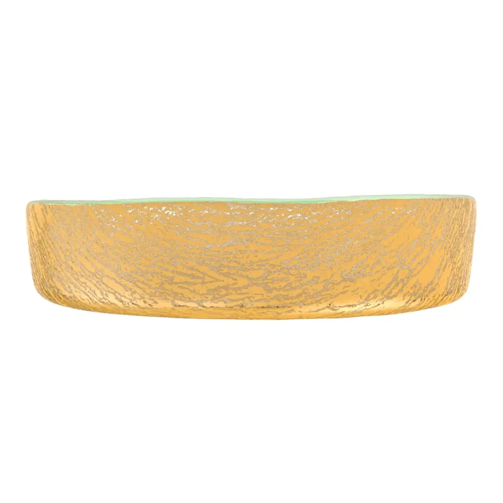 Buffet Bowl in Matte Gold - Buffet Serveware - 3/4 View