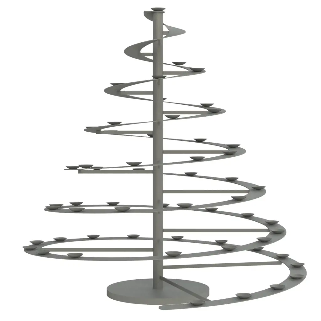 Buffet Centerpiece in Grey - Buffet Risers Stands - 3/4 View