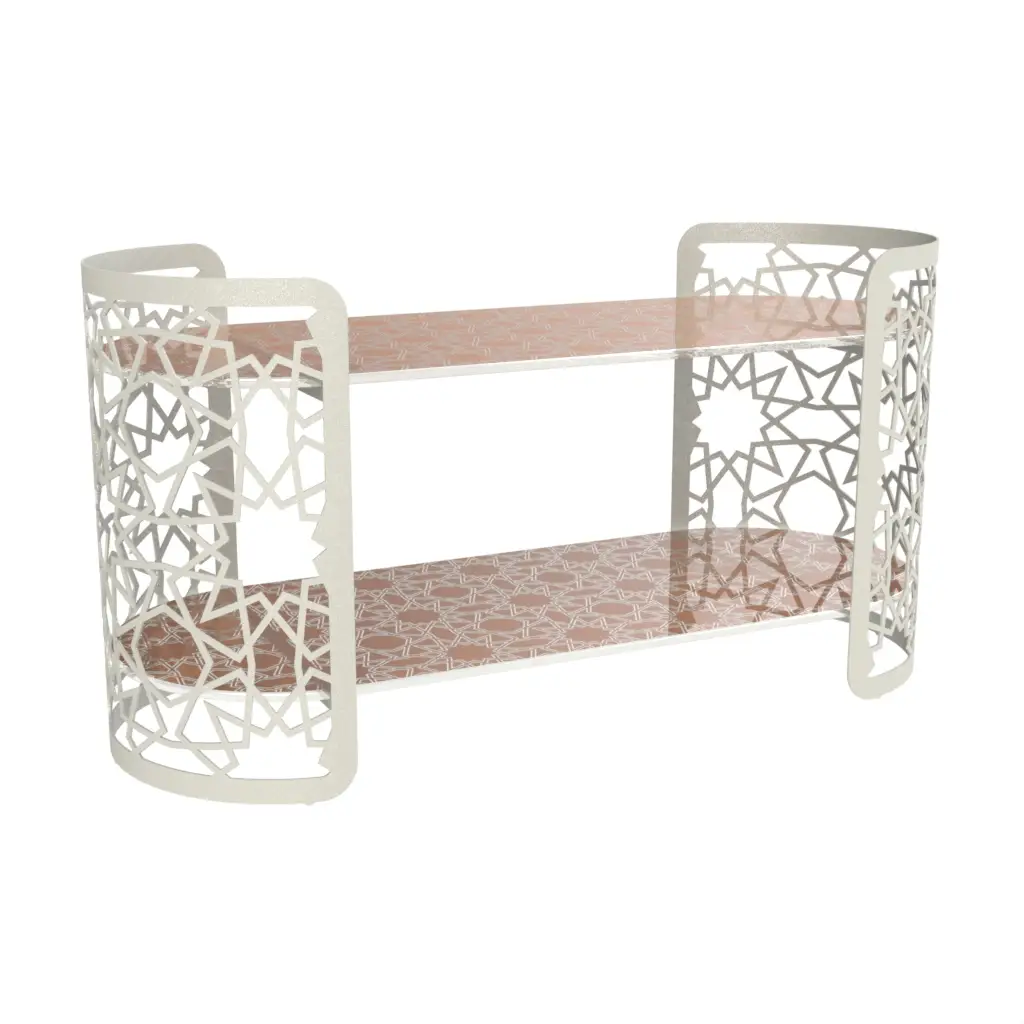 Buffet Display Stand in Brown Copper - Buffet Risers Stands - 3/4 View