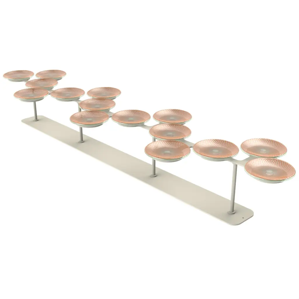 Buffet Display Stand in Apricot Crush - Buffet Risers Stands - 3/4 View