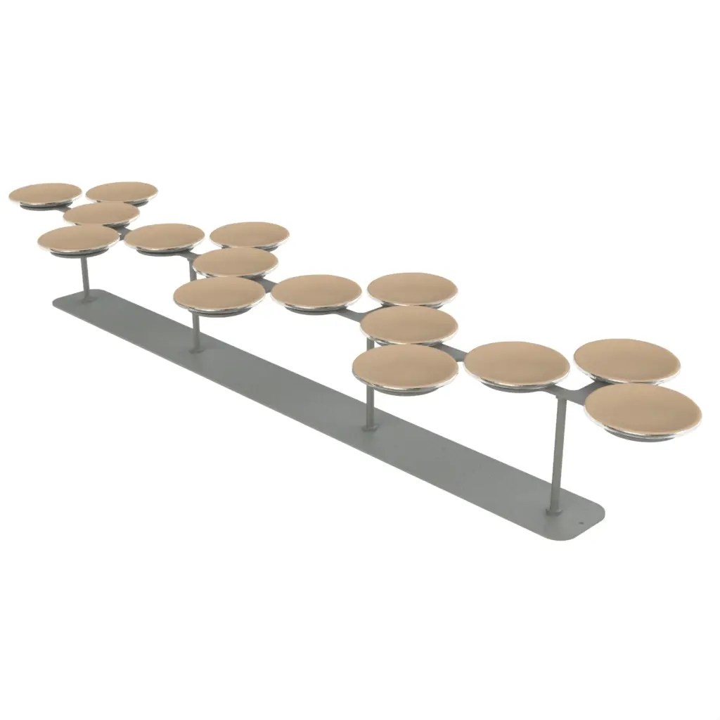 Buffet Display Stand in Almond Beige - Buffet Risers Stands - 3/4 View