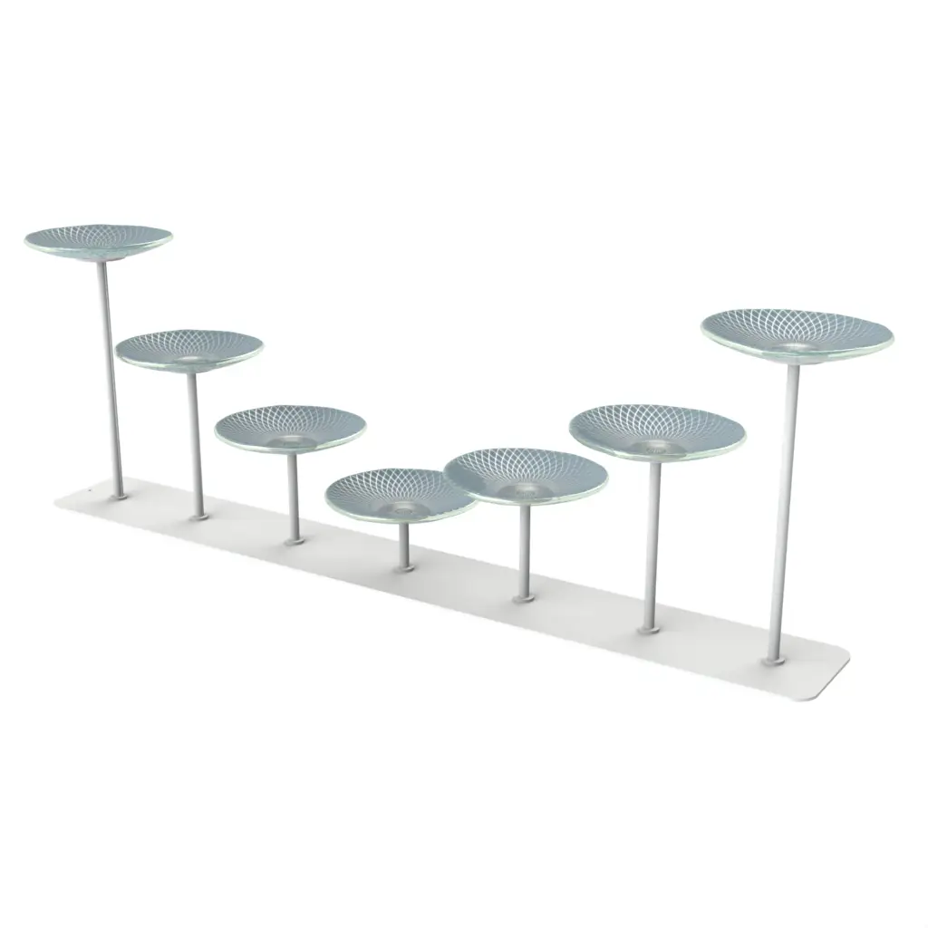 Buffet Display Stand in Light Blue - Buffet Risers Stands - 3/4 View