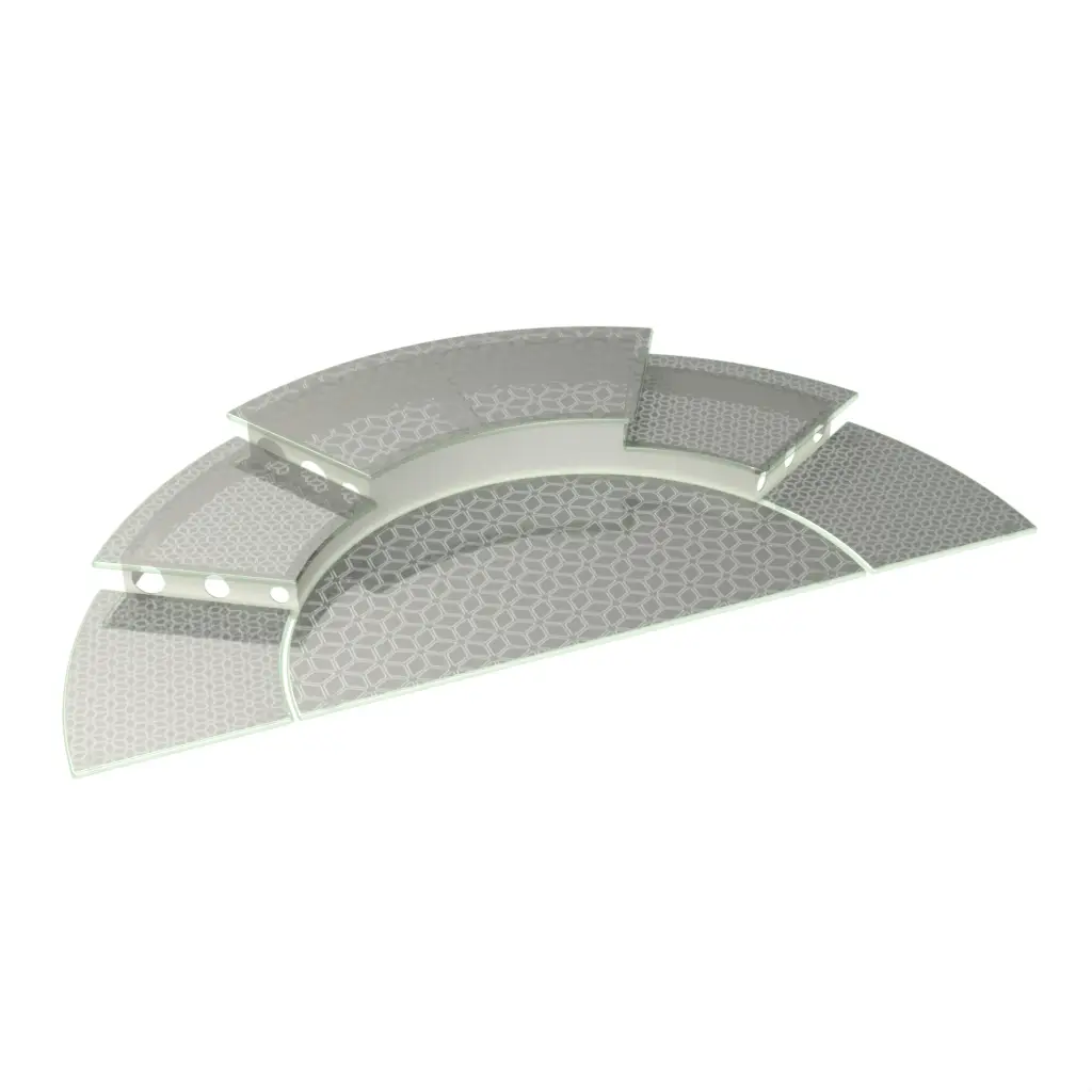 Buffet Display Stand in Dark Silver Gray - Buffet Risers Stands - 3/4 View