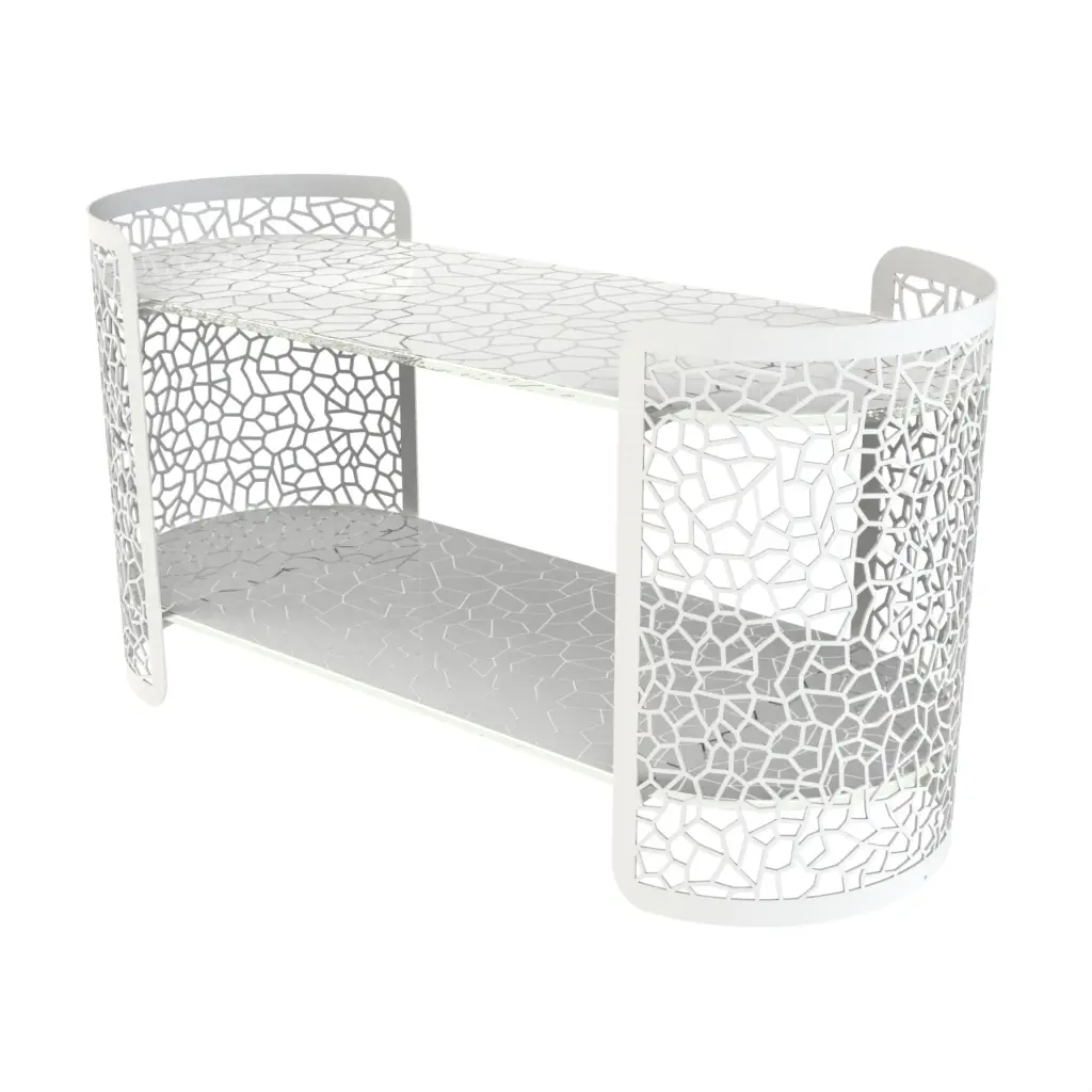 Buffet Food Stand in Milk White - Buffet Risers Stands - 3/4 View