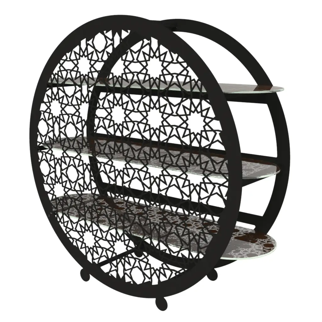 Buffet Food Stand in Golden Brown - Buffet Risers Stands - 3/4 View