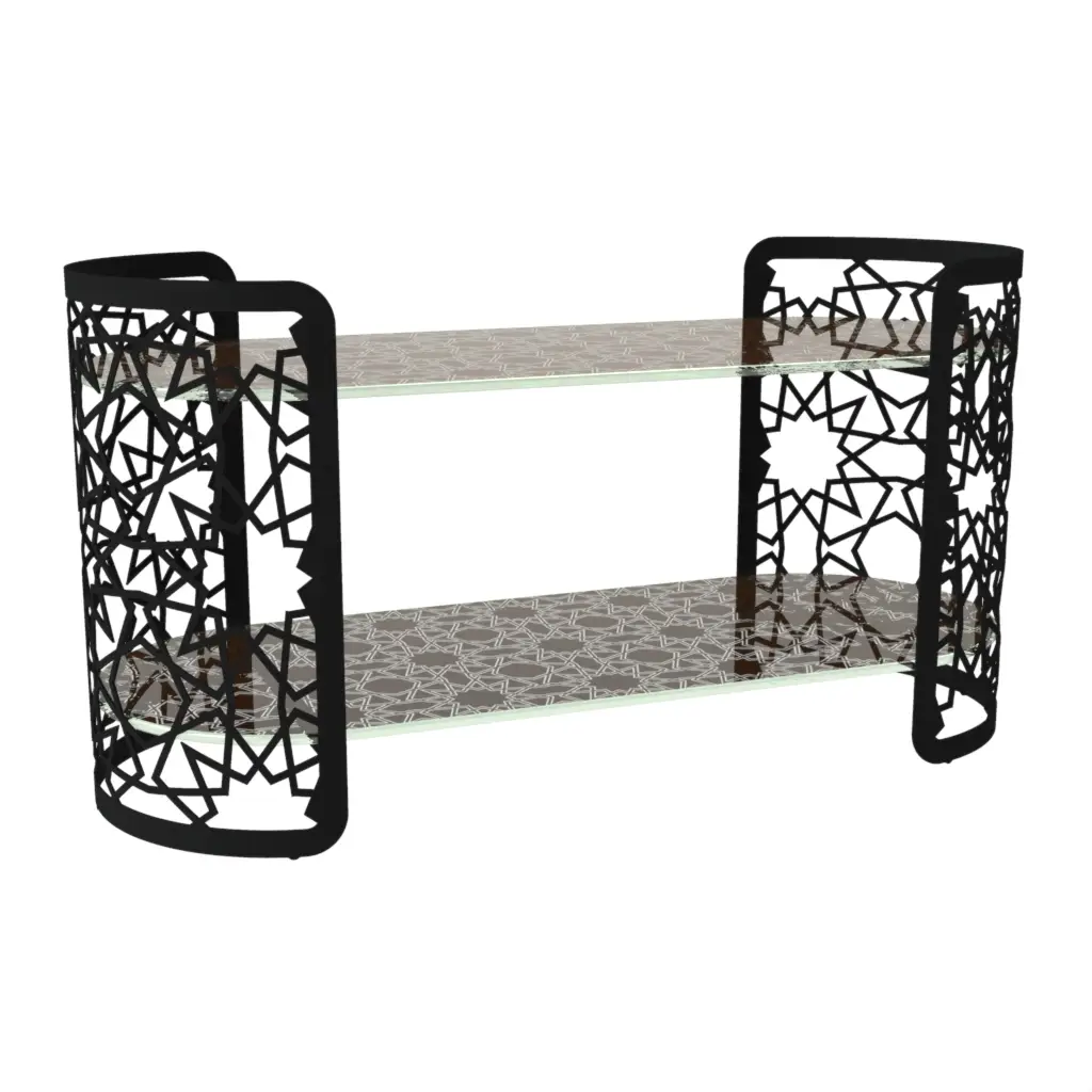 Buffet Food Stand in Golden Brown - Buffet Risers Stands - 3/4 View