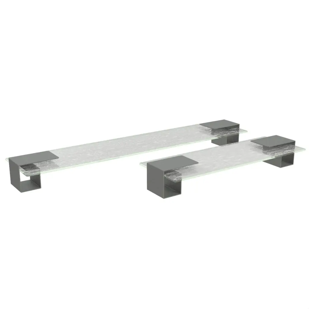 Buffet Food Stand in Light Silver Gray - Buffet Risers Stands - 3/4 View