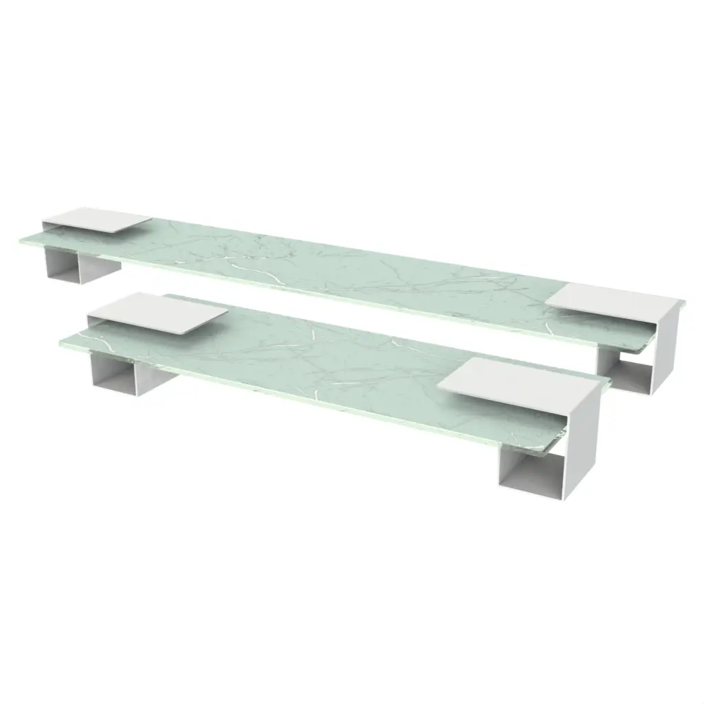 Buffet Food Stand in Teal Turquoise - Buffet Risers Stands - 3/4 View