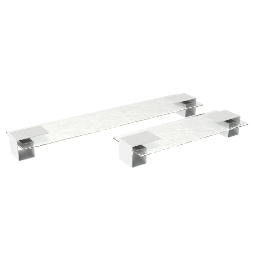 Buffet Food Stand in Glass With Texture - Buffet Risers Stands - 3/4 View