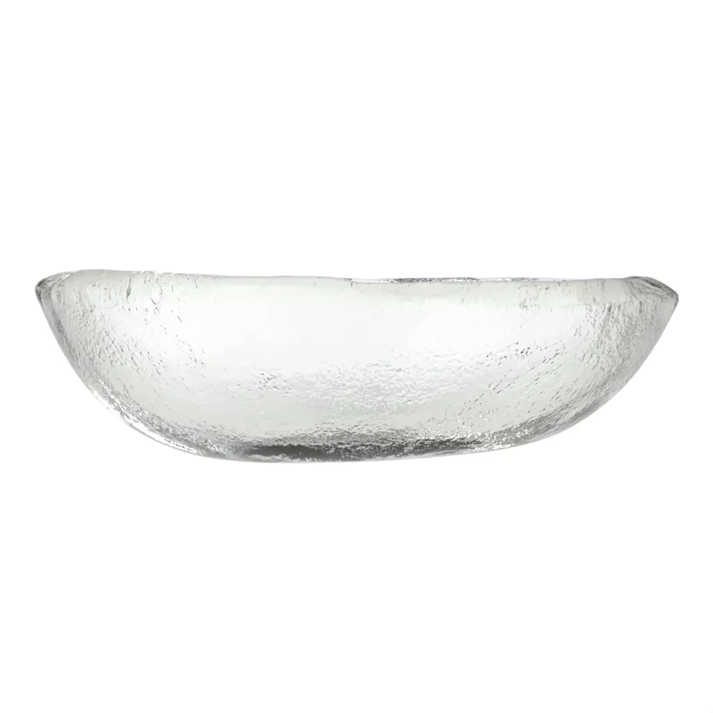 Butter Pat Dish in Glass With Texture - Bread & Butter - 3/4 View
