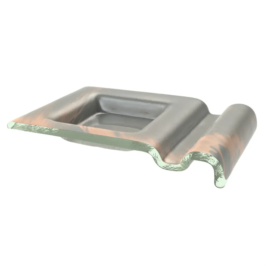 Butter Pat Dish in Dark Silver Gray - Bread & Butter - 3/4 View