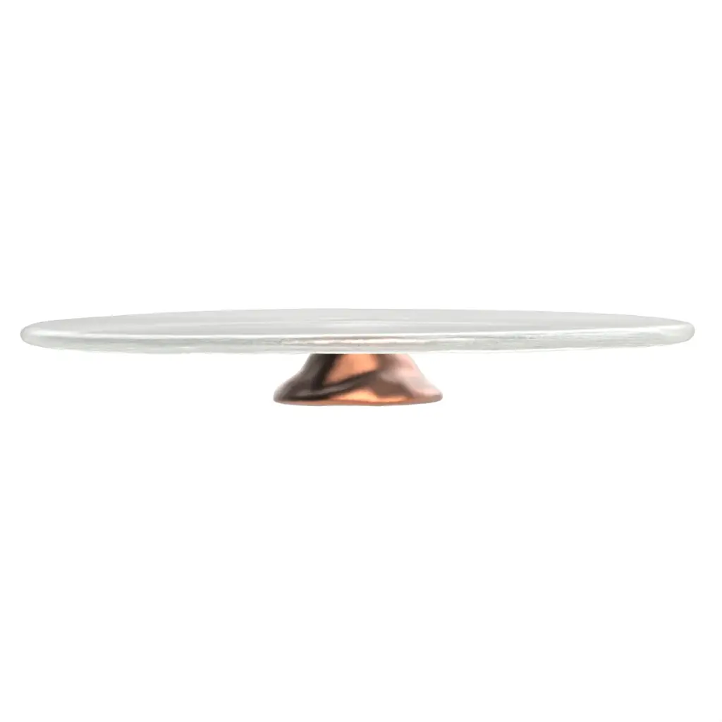 Cake Pedestal in Glass With Texture - Cake Stands - 3/4 View