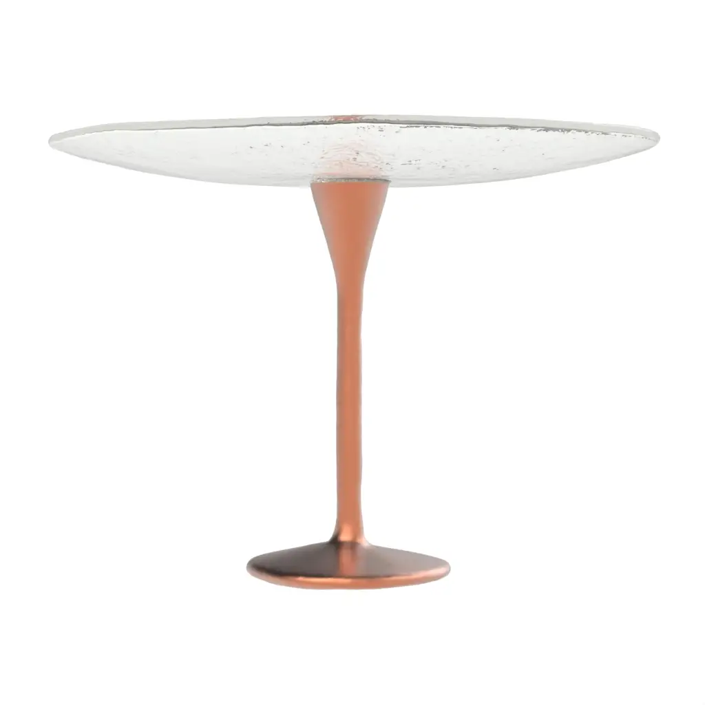 Cake Pedestal in Glass With Texture - Cake Stands - 3/4 View