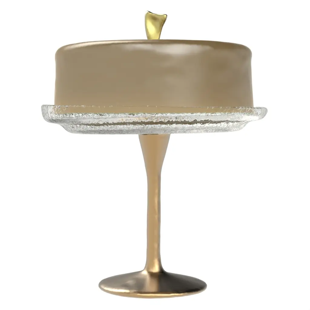 Cake Stand And Dome in Olive Gray - Cake Stands - 3/4 View