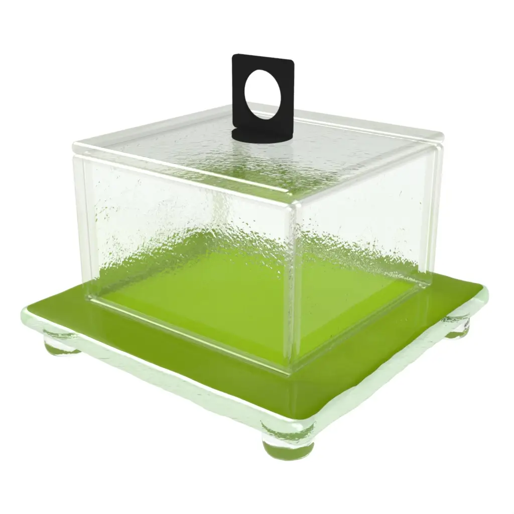 Cake Stand And Dome in Greenery Green - Cake Stands - 3/4 View