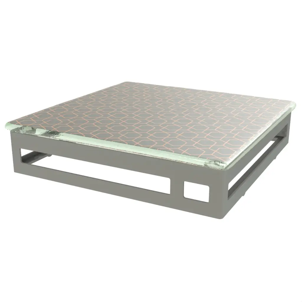 Canape Serving Platter in Dark Silver Gray - Buffet Serveware - 3/4 View