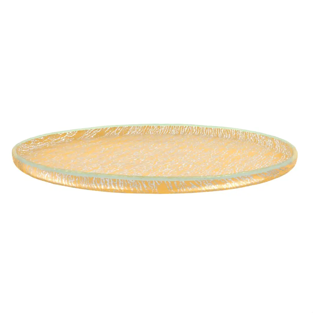 Canape Serving Platter in Matte Gold - Buffet Serveware - 3/4 View
