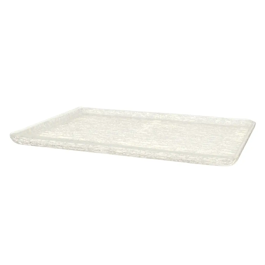 Canape Serving Platter in Birch White - Buffet Serveware - 3/4 View