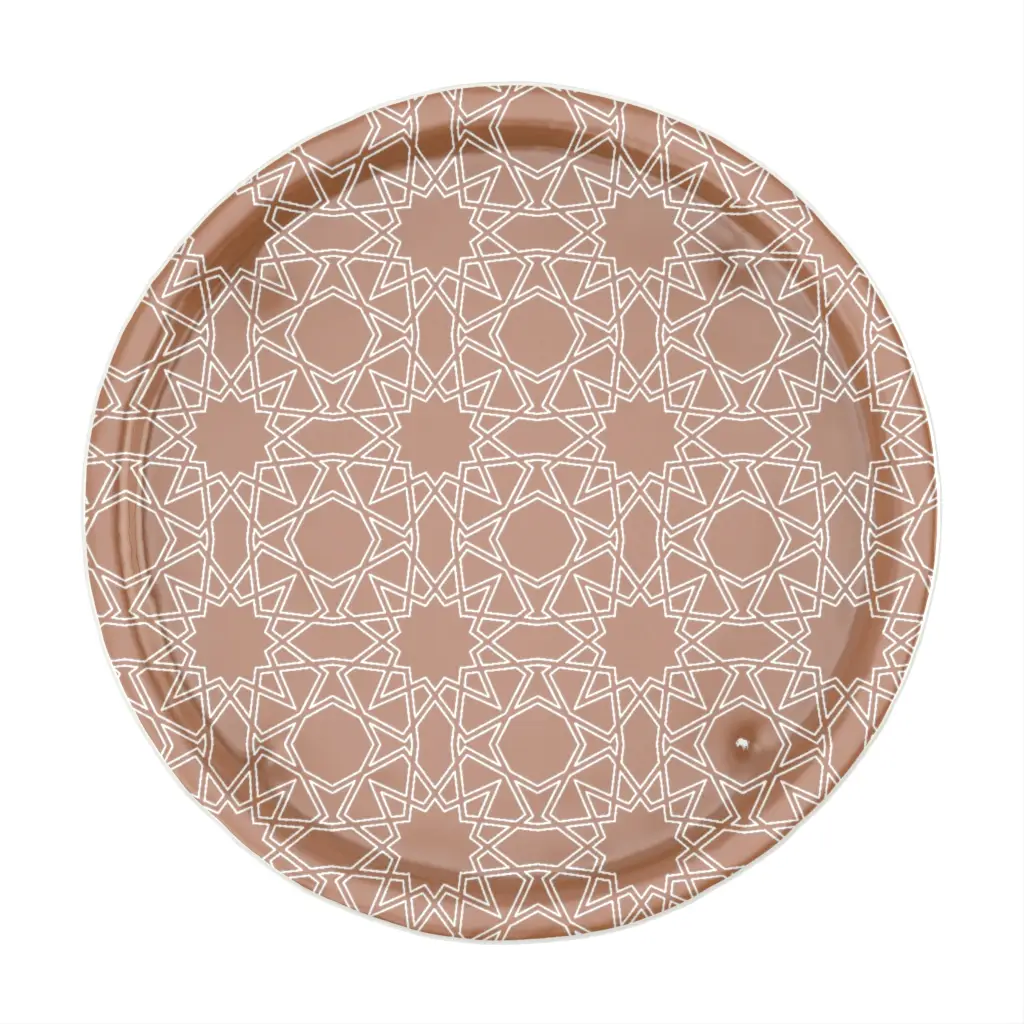 Canape Serving Tray in Brown Copper - Buffet Serveware - 3/4 View
