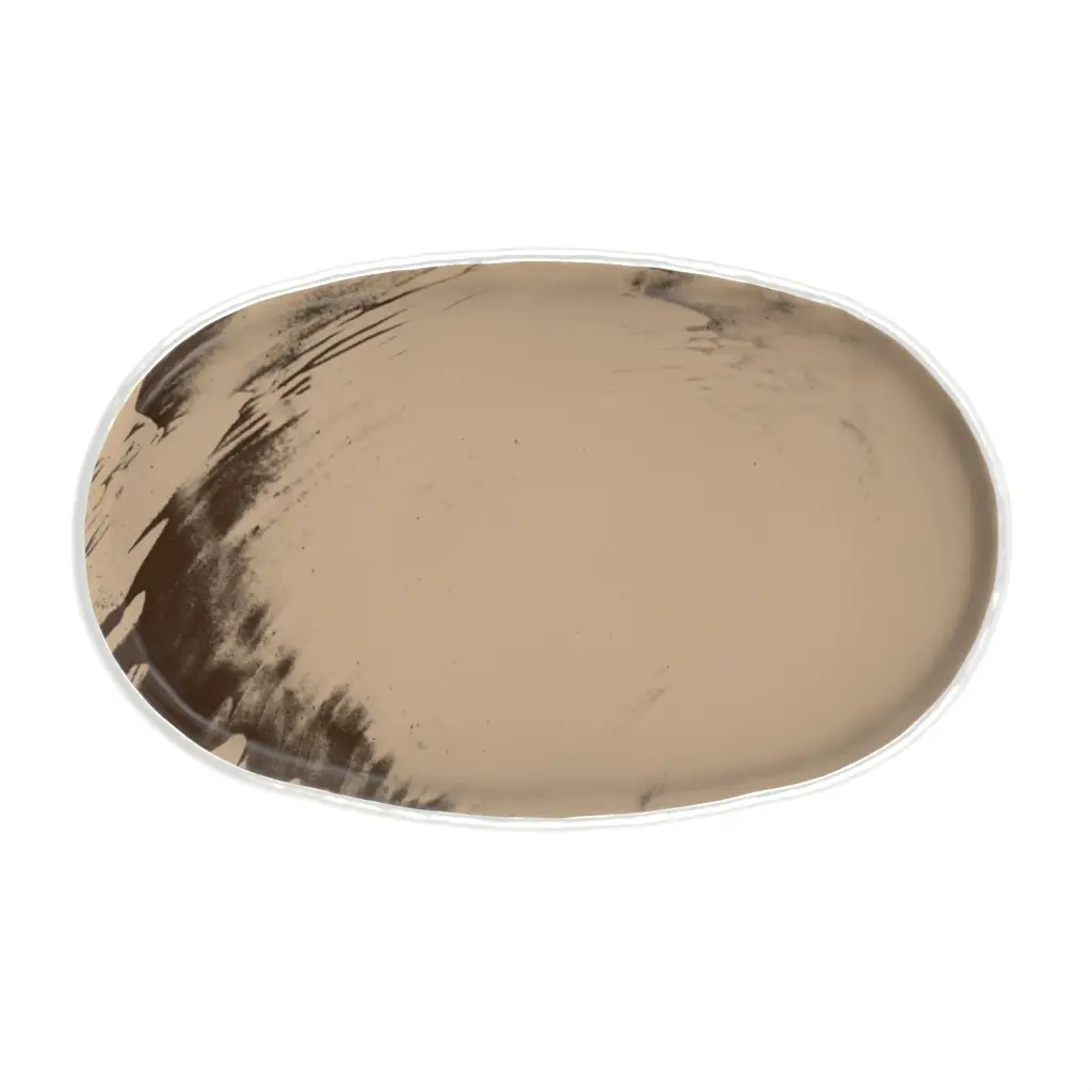 Canape Serving Tray in Almond Beige - Buffet Serveware - 3/4 View