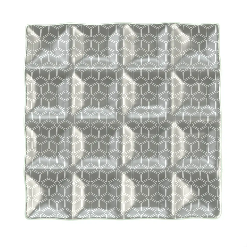 Canape Tray in Dark Silver Gray - Catering Serveware - 3/4 View