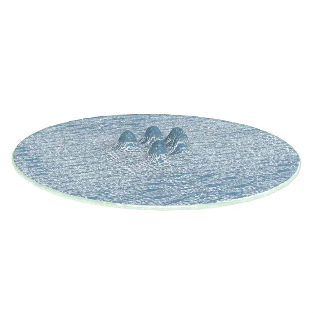 Canape Tray in Niagara Blue - Catering Serveware - 3/4 View