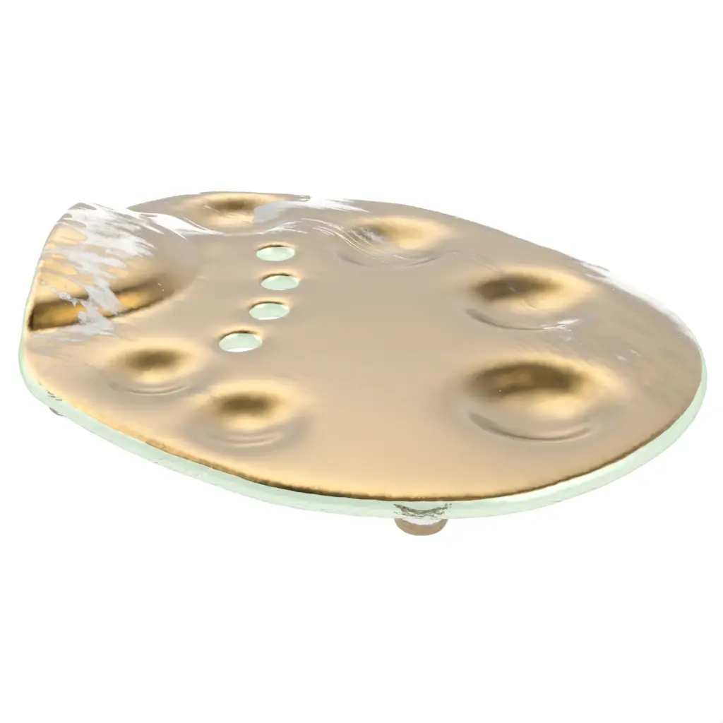 Caviar Tray in Pure Gold - Specialty Dinnerware - 3/4 View