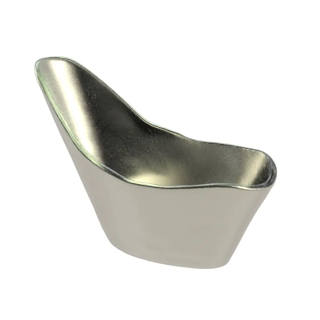 Champagne Ice Bucket in Platinum Silver - Bar Accessories - 3/4 View