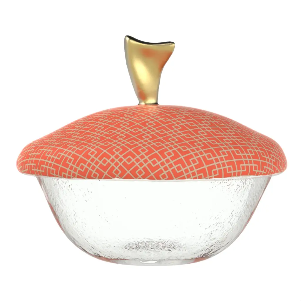 Chinese Soup Bowl in Coral Red - Afternoon Tea Ware - 3/4 View