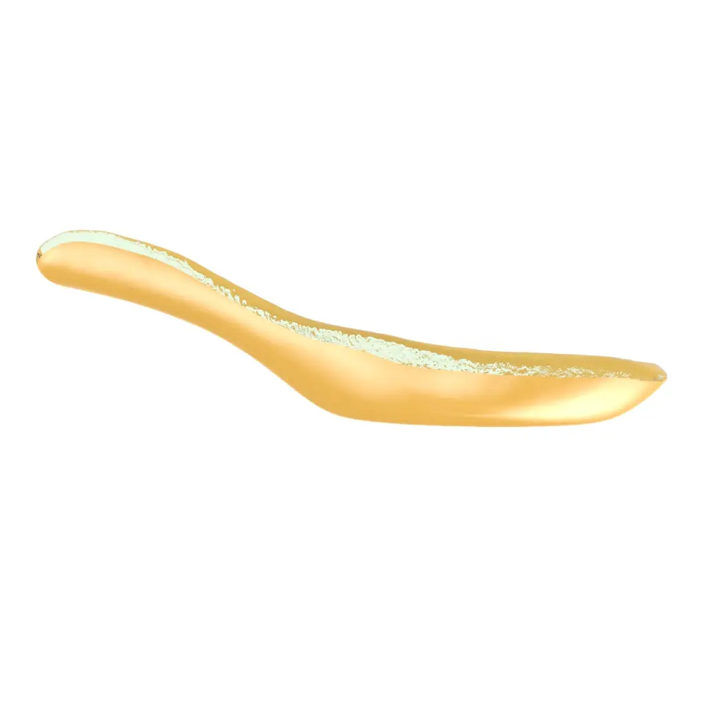 Chinese Spoon in Matte Gold - Fine Dining Tableware - 3/4 View