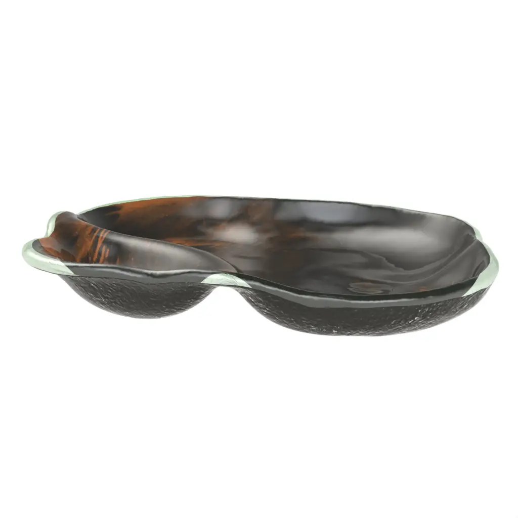 Chip And Dip Bowl in Dark Gray - Snacks Serveware - 3/4 View