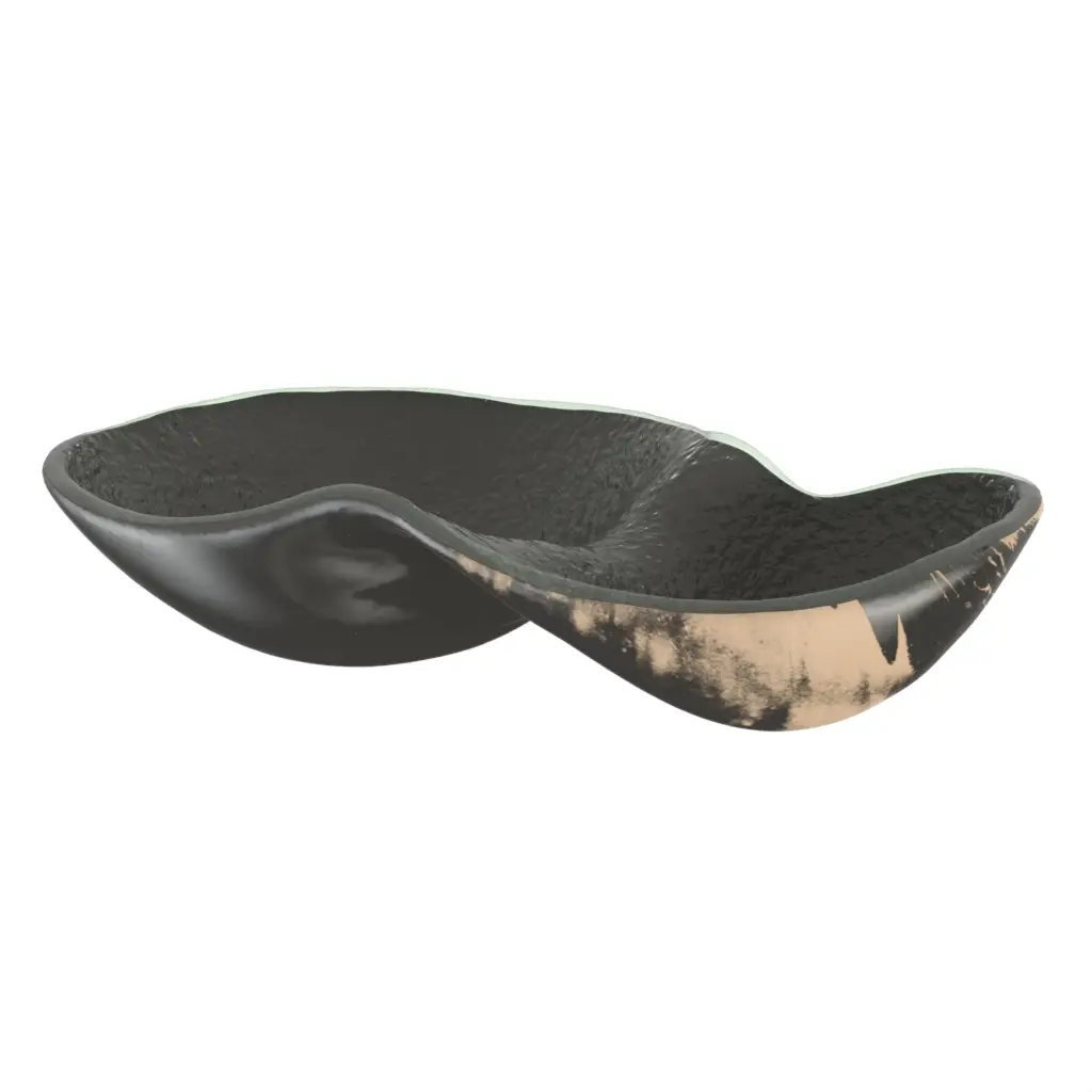 Chip And Dip Bowl in Dark Gray - Snacks Serveware - 3/4 View