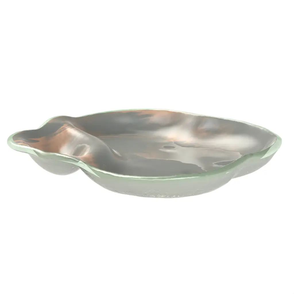 Chip And Dip Server in Dark Silver Gray - Snacks Serveware - 3/4 View