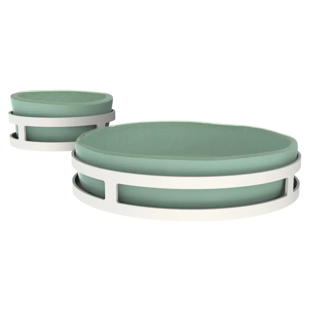 Chip And Dip Server in Teal Turquoise - Snacks Serveware - 3/4 View