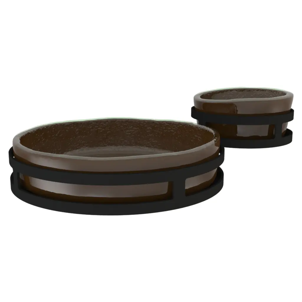 Chips And Dip Bowl in Sepia Brown - Snacks Serveware - 3/4 View