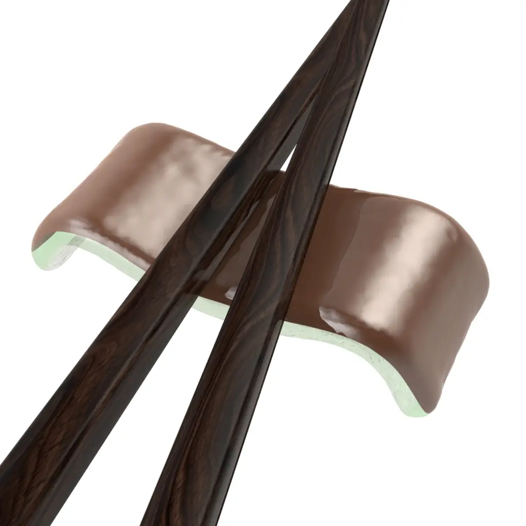Chopstick Holder in Tobacco Brown - Fine Dining Tableware - 3/4 View