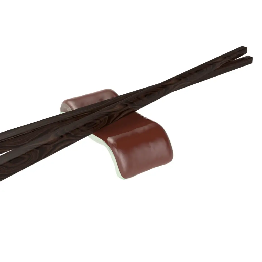 Chopstick Holder in Cognac Brown - Fine Dining Tableware - 3/4 View