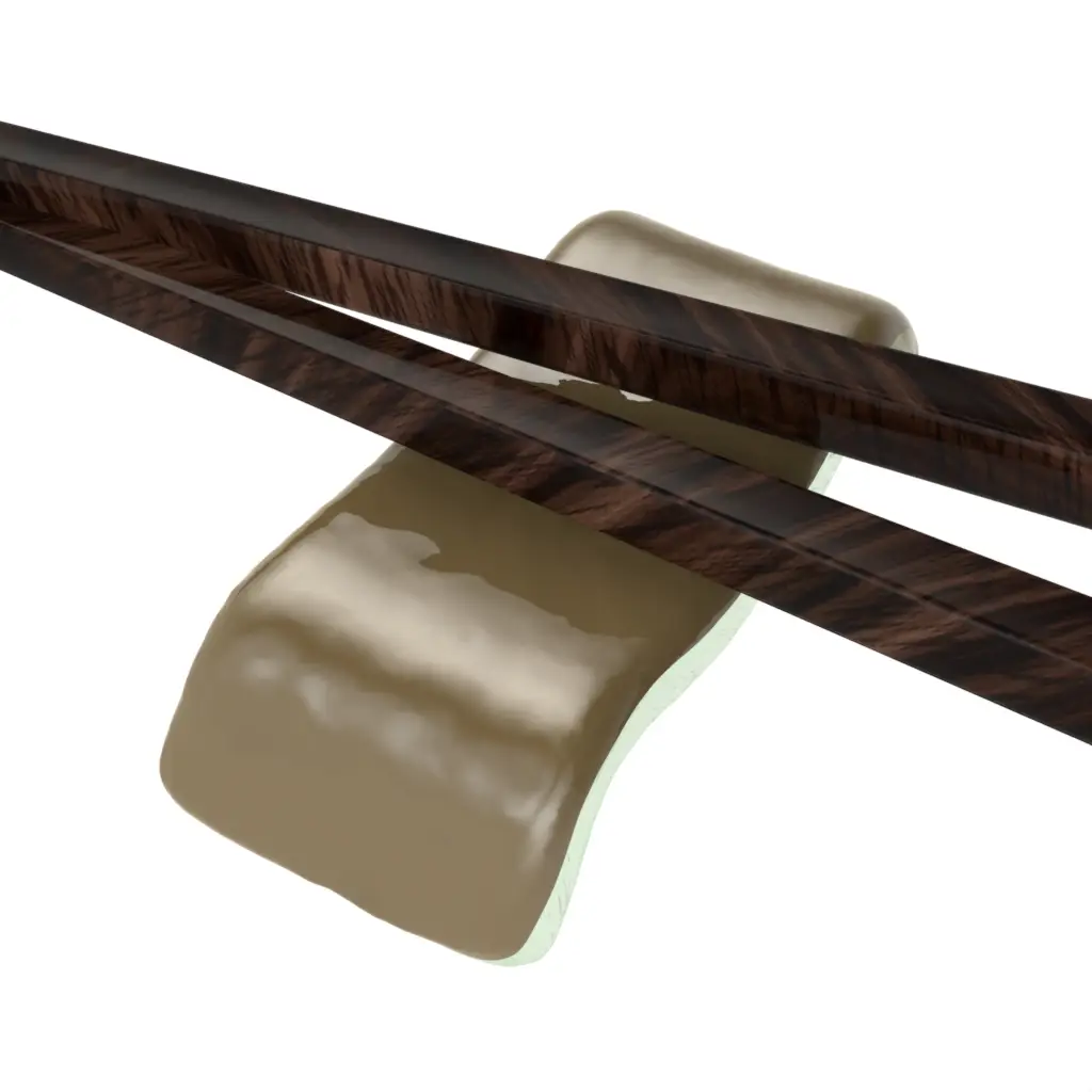 Chopstick Rest in Olive Green - Fine Dining Tableware - 3/4 View