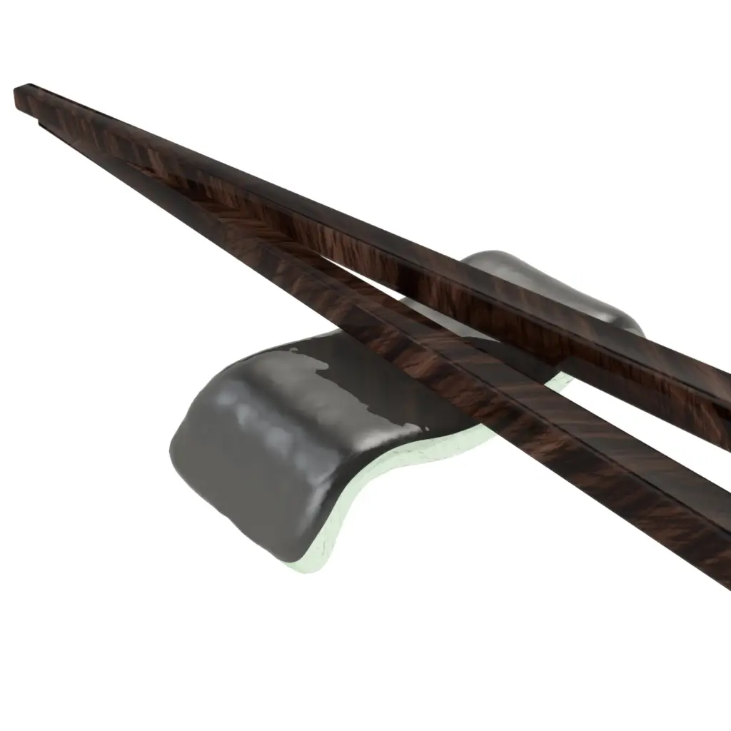 Chopstick Rest in Dark Gray - Fine Dining Tableware - 3/4 View