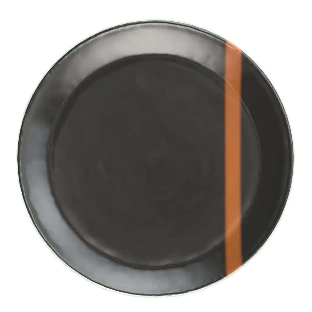 Contemporary Dinner Plate in Dark Gray - Restaurant Plates - 3/4 View