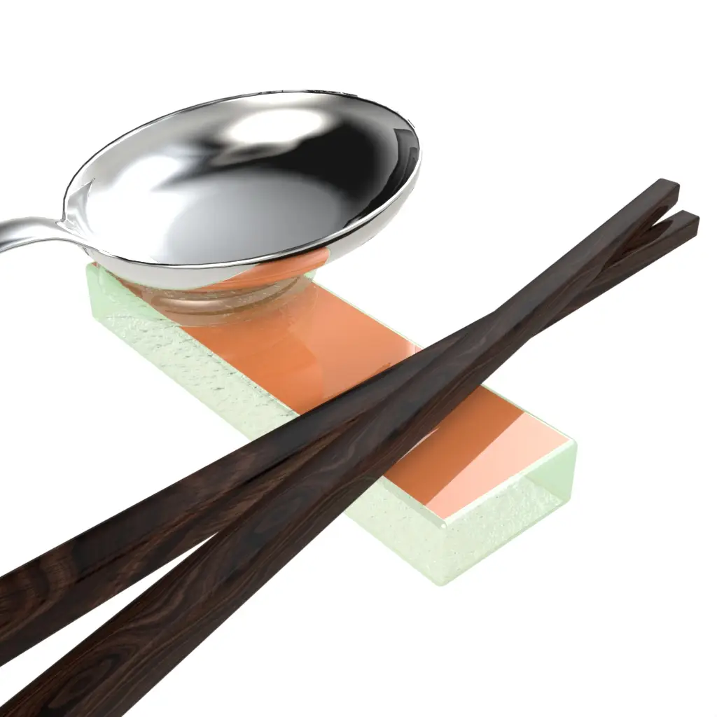 Copper Spoon Rest in Caramel Copper - Fine Dining Tableware - 3/4 View