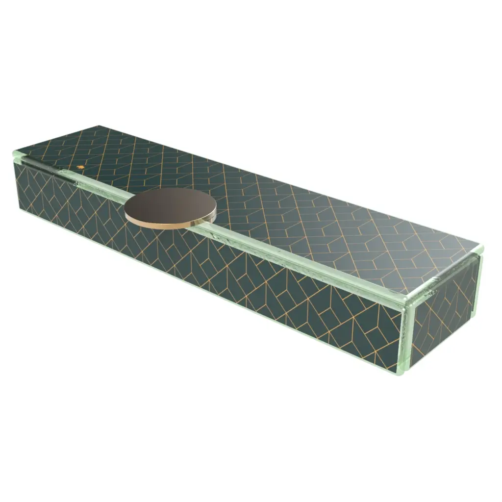 Cutlery Case in Jungle Blue - Fine Dining Tableware - 3/4 View