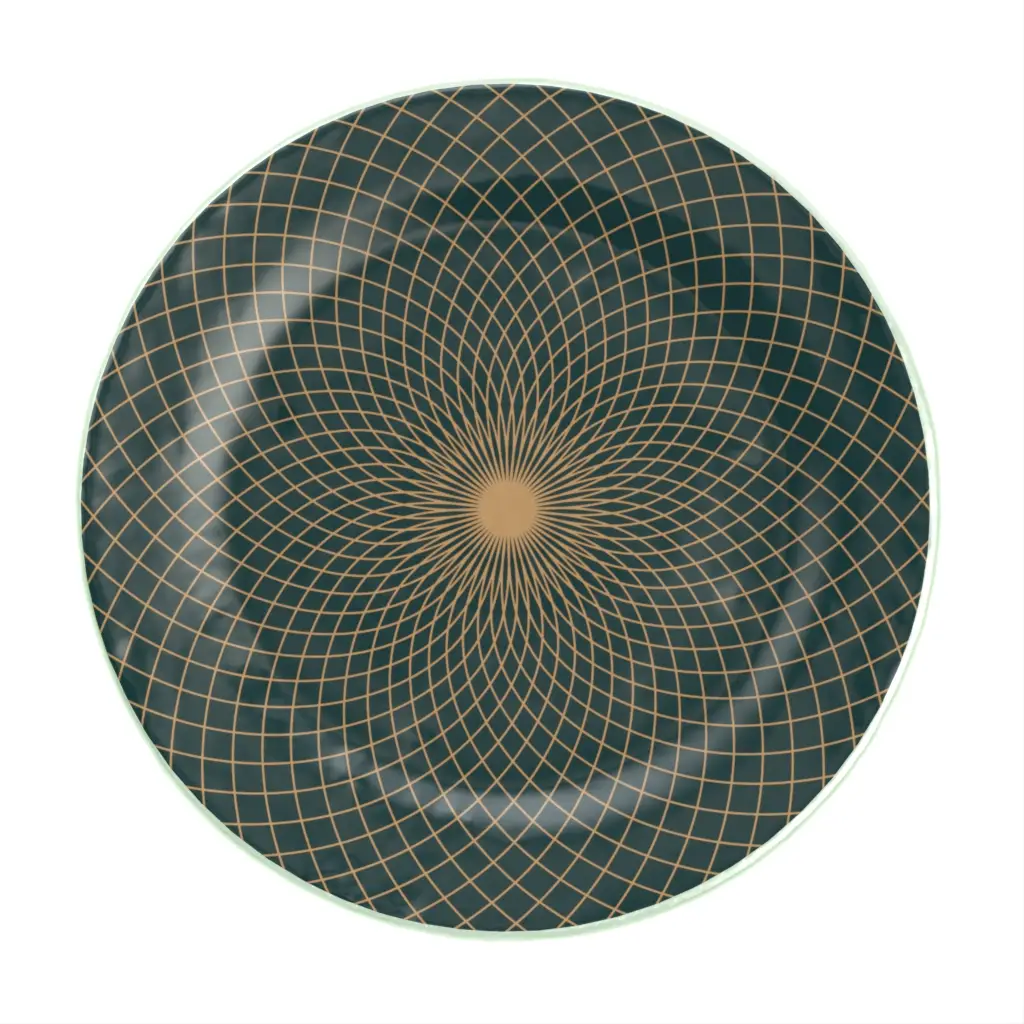 Dark Blue Dinner Plate in Jungle Blue - Restaurant Plates - 3/4 View