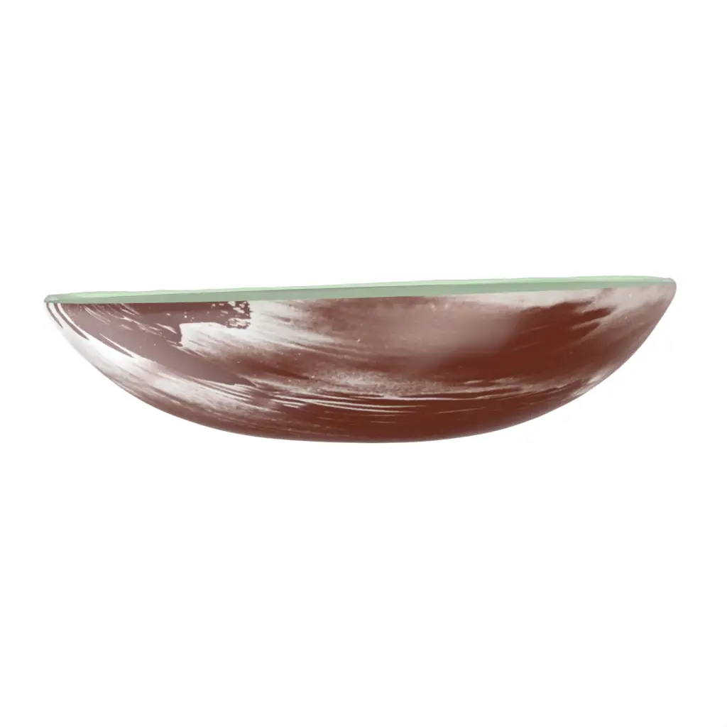 Deep Glass Bowl in Cognac Brown - Restaurant Bowls - 3/4 View