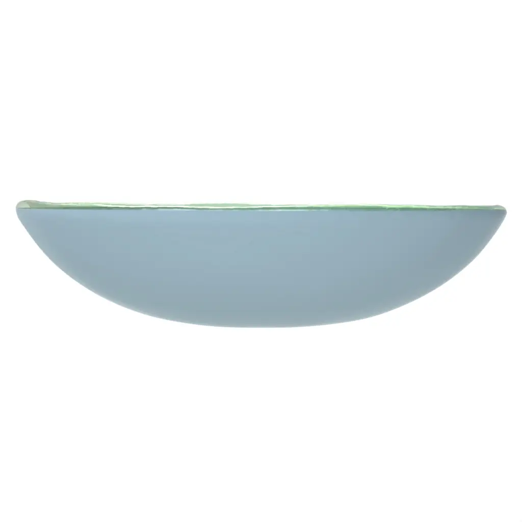 Deep Glass Bowl in Light Blue - Restaurant Bowls - 3/4 View